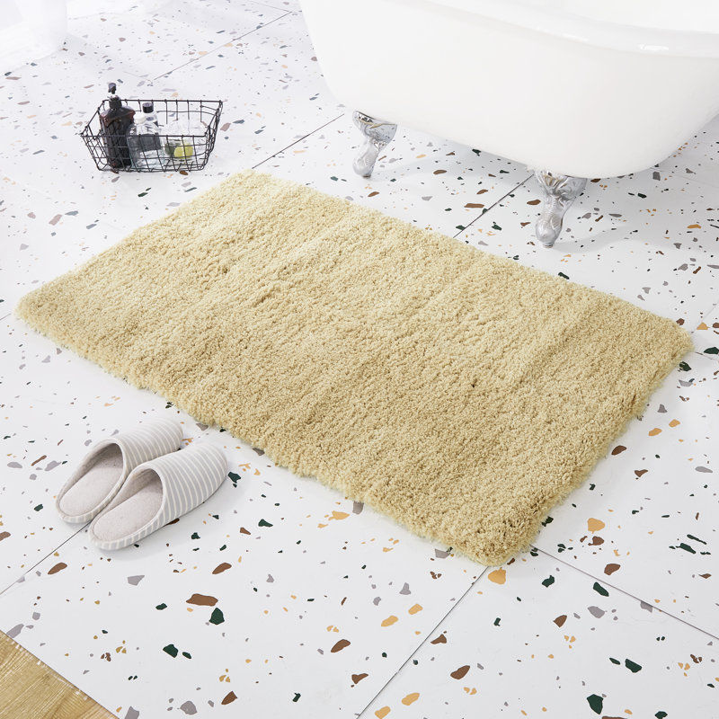 Mirrabooka Non-Slip Bath Rug, 24" W x 36" L, Beige
