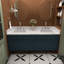Comptoir de salle de bain double 60 po avec lavabo 60 po - Pour meuble-lavabo, sans armoire