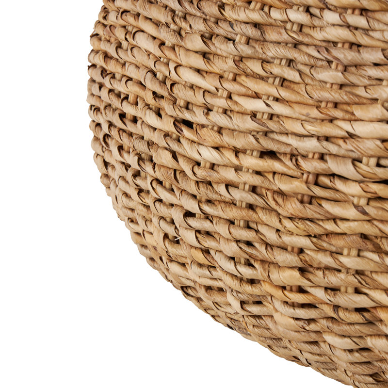 Kai Cole And Grey Rattan Wrapped Living Room Brown Coffee Table With Teak Tabletop