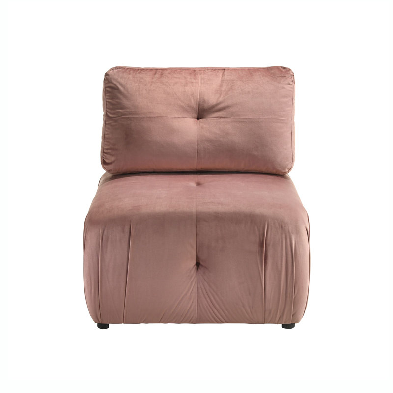  Chaise modulaire en gris marine clair, Rose