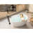 Acrylic Freestanding Bathtub 47'' - White Oval, Spacious Interior, Bathroom Tub Oval Shape, Relaxing Bath Experience, Overflow, Verified