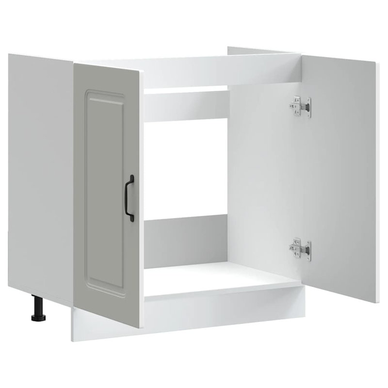 Sink Base Cabinet Kalmar 80X46x81.5 Cm Engineered Wood, White