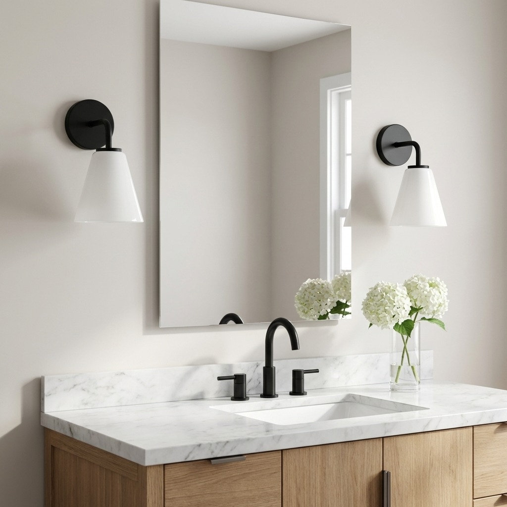 Nabi Vanity Light, 1, Midnight Black, White