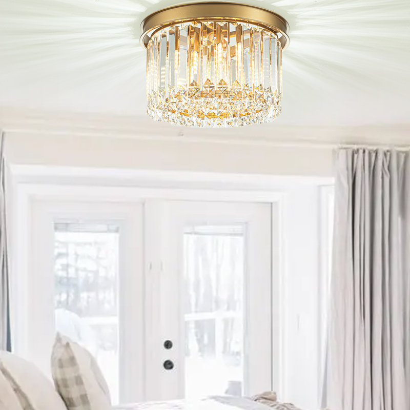 Dashiyah 4 - Light Dimmable Drum Chandelier, Gold