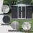 8X6 Feet Apex Roof Dark Grey Aluminum Alloy Frame  Garden Shed With Sliding Door