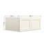 Meuble mural standard HOMEIBRO Cozy Design, 30 po L x 24 po P x 15 po H, en contreplaqué, style Shaker, blanc antique-915285884-915386485