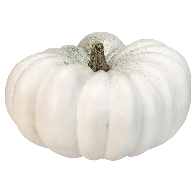 Statue d'Halloween citrouille blanche 14 po