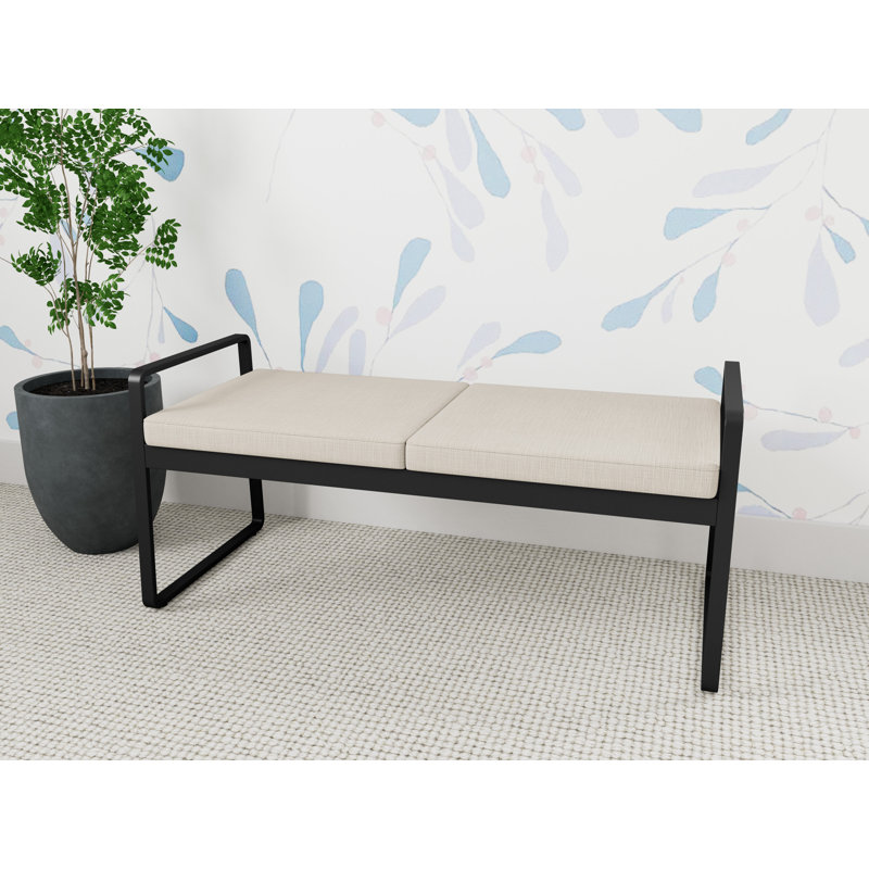 Banc en métal Gansett, Plot Line Neutral, Noir
