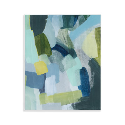 "Layered Green Paint Strokes", art mural par Grace Popp