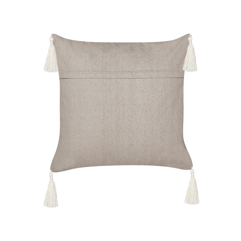 Catrine Animal Print Beige Square Throw Cushion