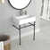 Logmey 16.5'' Ceramic Rectangular Bathroom Sink with Overflow