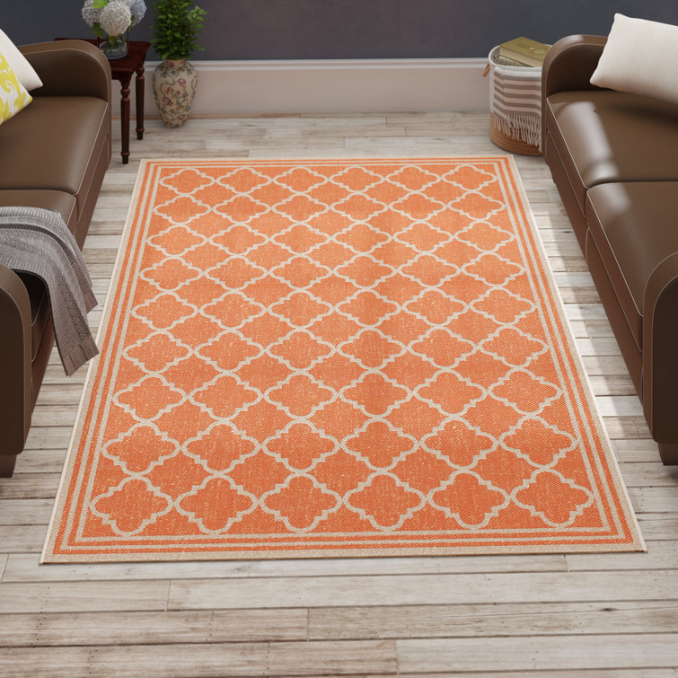 Ferrill Rust/Cream Area Rug