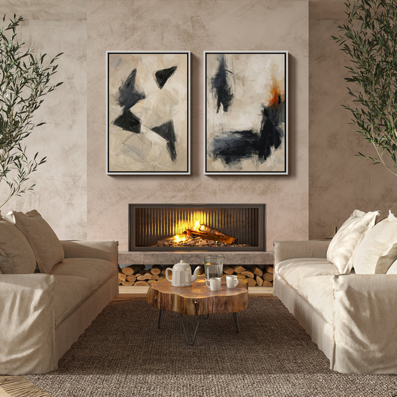Art mural encadré, rétro, antique, classique pour chambre à coucher - 24 po x 36 po x 2 panneaux, H 36 po x l 24 po, Blanc