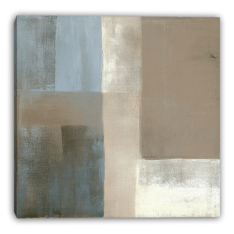 «Blue Stone», art mural sur toile abstraite, L 20 po x H 20 po x P 1,5 po