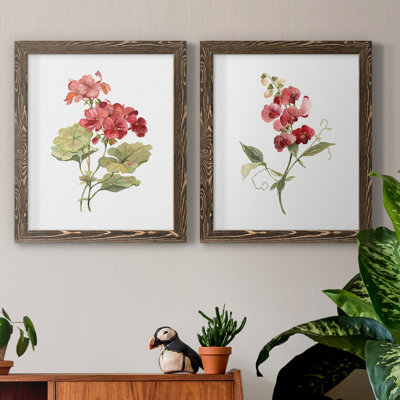 " Scarlet Geranium " 2 - Pieces