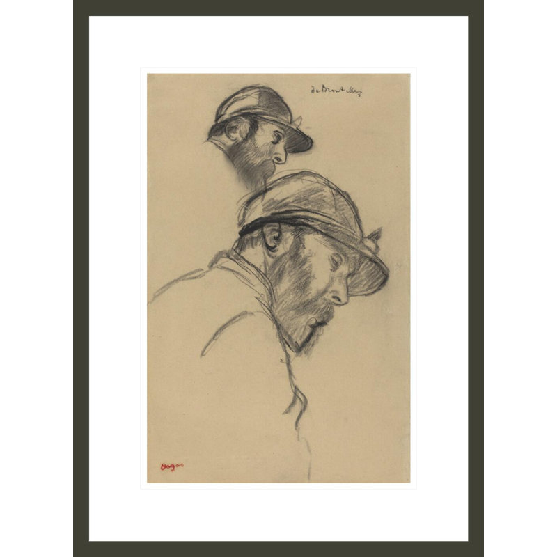 Étude d'un jockey (M. de Broutelles) par Edgar Degas, impression giclée encadrée, H 21,75 po x l 16,05 po