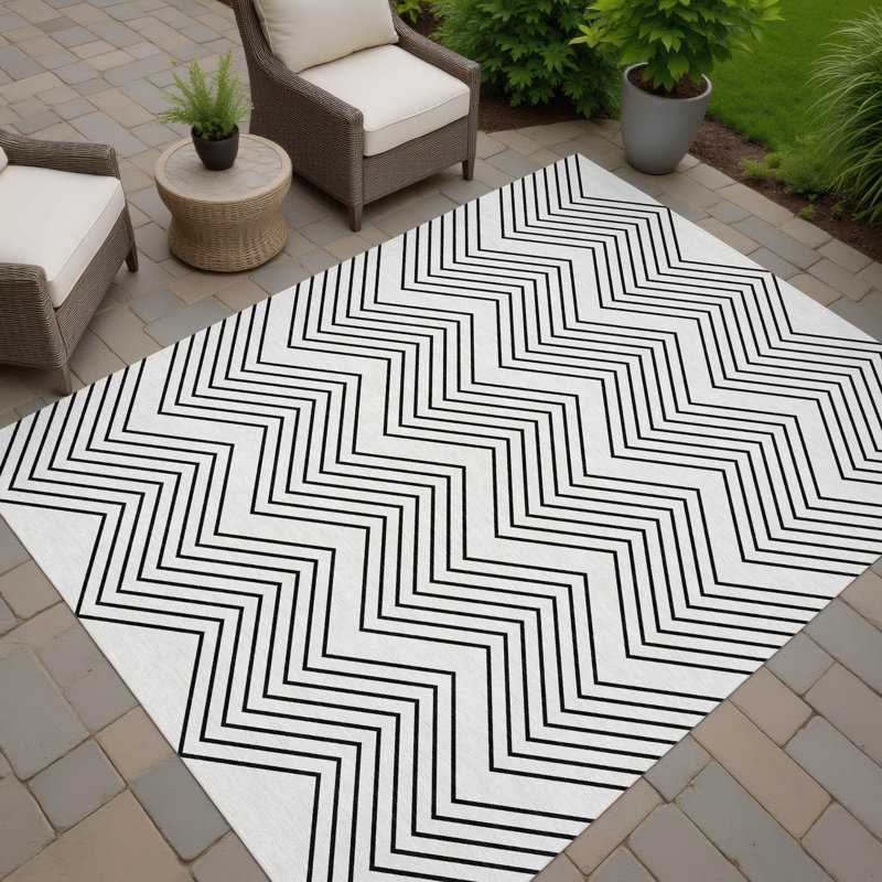 Machine Washable Indoor/Outdoor Chantille ACN2390 Geometric Rug, Rectangle 8' x 10'