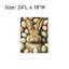 Lapin beige, toile de qualité supérieure, décoration murale 24 po x 18 po