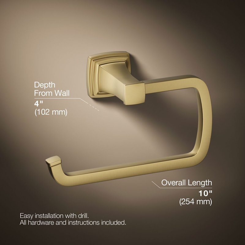 Towel Ring, Gold