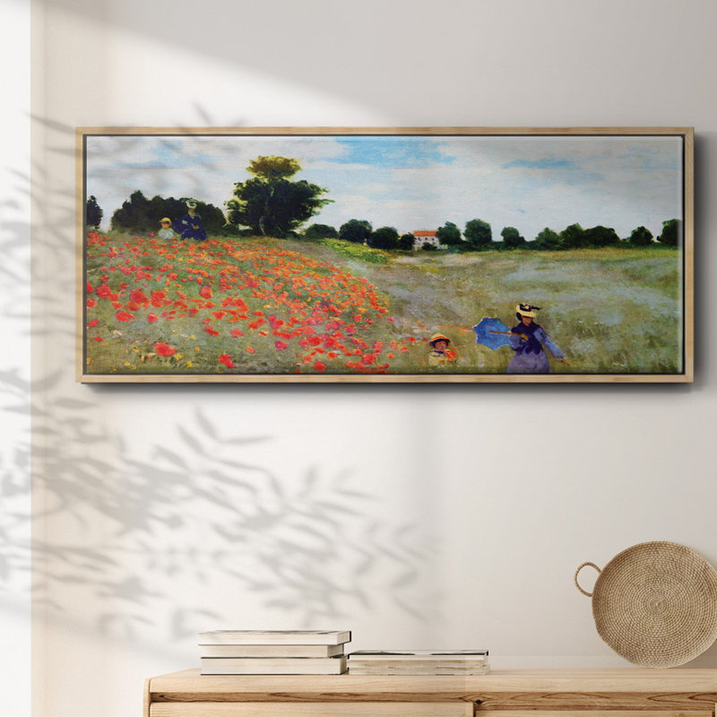 Poppies by Monet- Framed Canvas