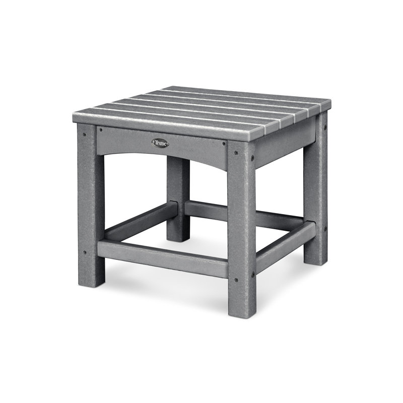 POLYWOOD Rockport Club 18" Side Table, Grey