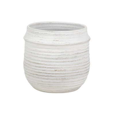 WHITE CERAMIC POT