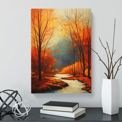 Watercolour Autumn Landscape Vol.2 - Wrapped Canvas