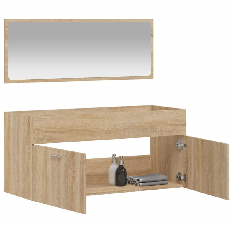 Kolling Freestanding Bathroom Cabinet, Sonoma Oak