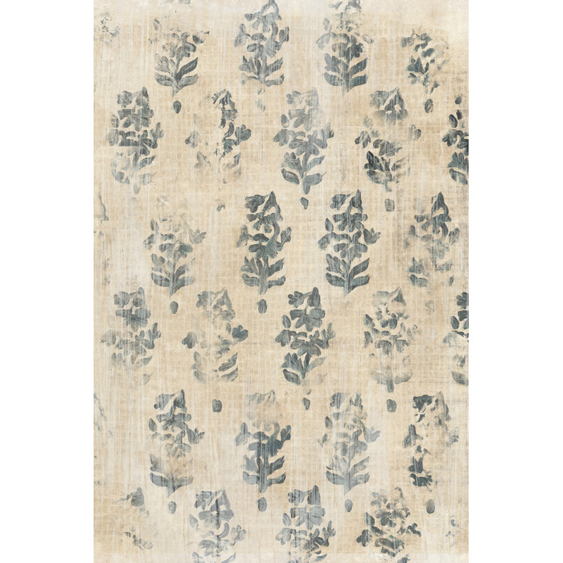 «Vintage Blockprint I» par June Erica Vess, impression sur toile tendue, H 18 po x l 12 po x P 1,25 po