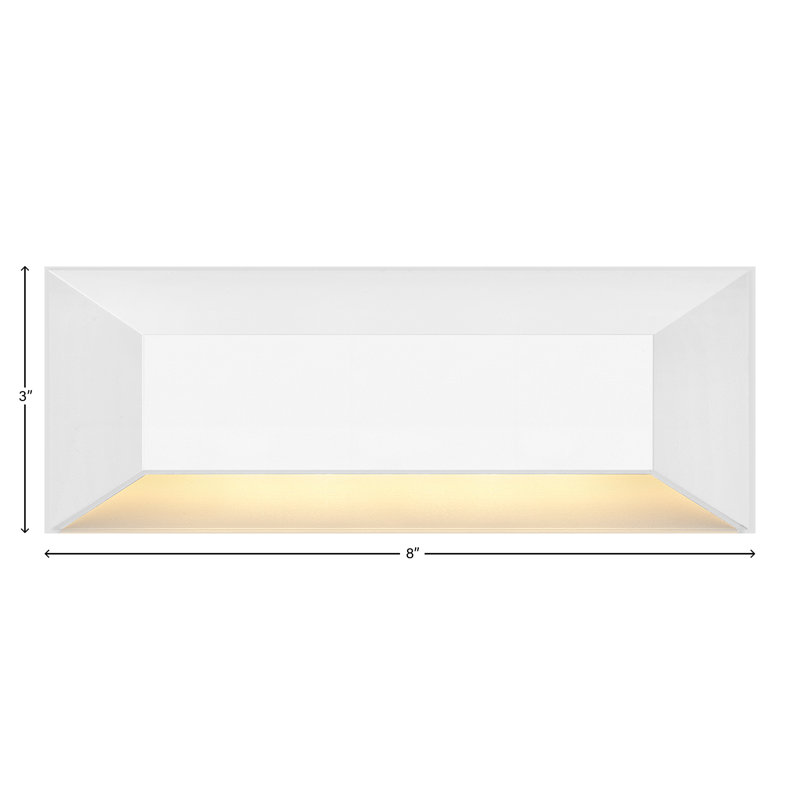 Hinkley Nuvi Rectangular Deck Sconce, White