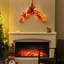 Lighted Faux Sunflower Swag with Lights