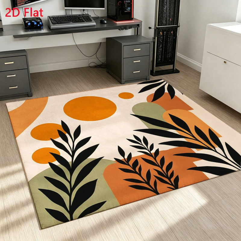 Tapis moderne et abstrait, tapis Boho, Rectangle 3 pi 11 po x 2 pi 7 po (120 x 80 cm)