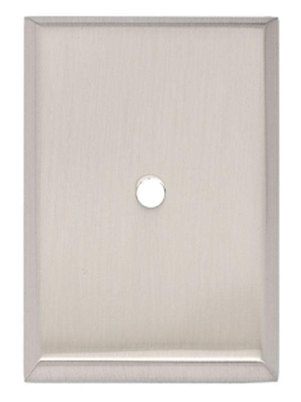 2.63" Back Plate, Satin Nickel, 2.63" H x 1.75" W x 0.13" D