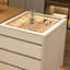 62.99"Beige jewelry storage cabinet display stand