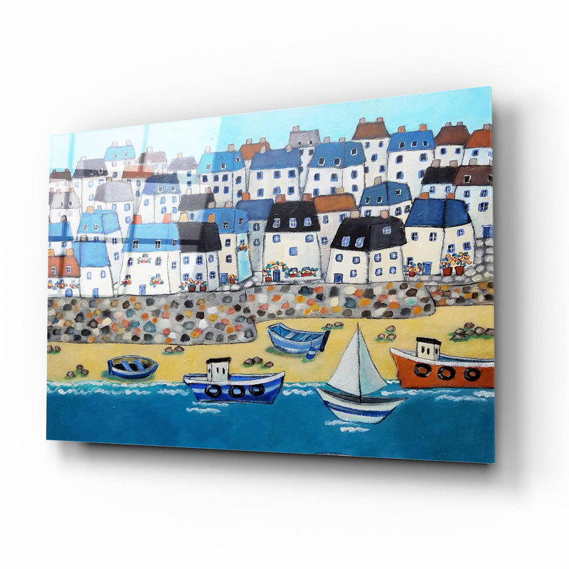 «Cornwall Calling Again» par Holly Wojhan, art mural en verre acrylique, H 12 po x l 16 po x P 0,13 po