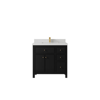 Sonoma 36'' Single Bathroom Vanity with Marble Top