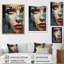 Encre liquide, portrait de femme graffiti I - art sur toile-934694918-978060765