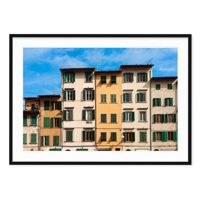 Italian Townhouses - Picture Frame Photograph on Paper 