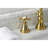 Kingston Brass Essex Two-Handle 3-Hole Deck Mount Widespread Bathroom Faucet with Brass Pop-Up Drain-49275012