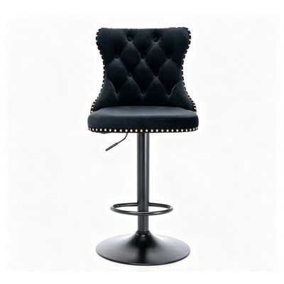Daijiah Swivel Upholstered Adjustable Height Counter Stool