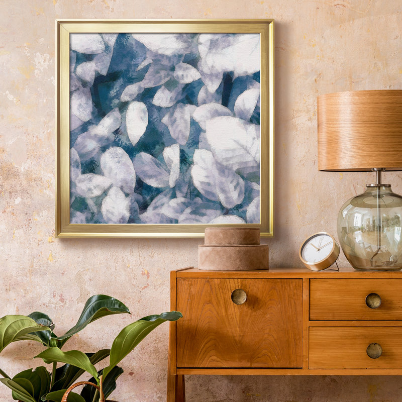 4_Impression sur mesure I-Premium Geo Gems - prête à être accrochée, H 30,5 po x l 30,5 po x P 1,5 po, Toile avec cadre or