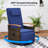 2PCS Outdoor 360° Swivel Rattan Recliner Chair Patio Wicker Chaise Lounge Chair Navy-576040643