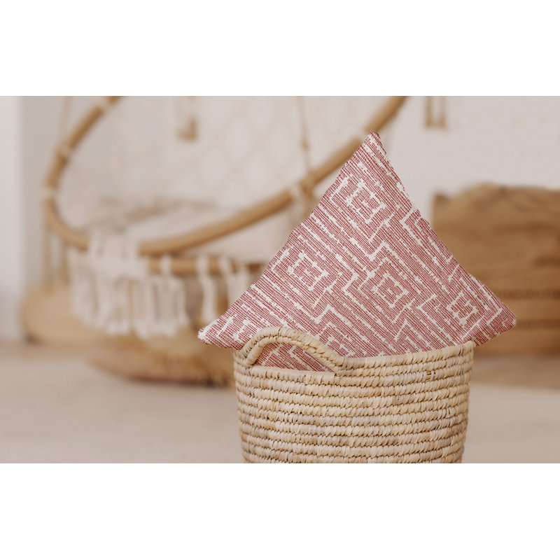 Coussin décoratif carré Tropical Resort, H 18 po x l 18 po x P 3 po, Orange