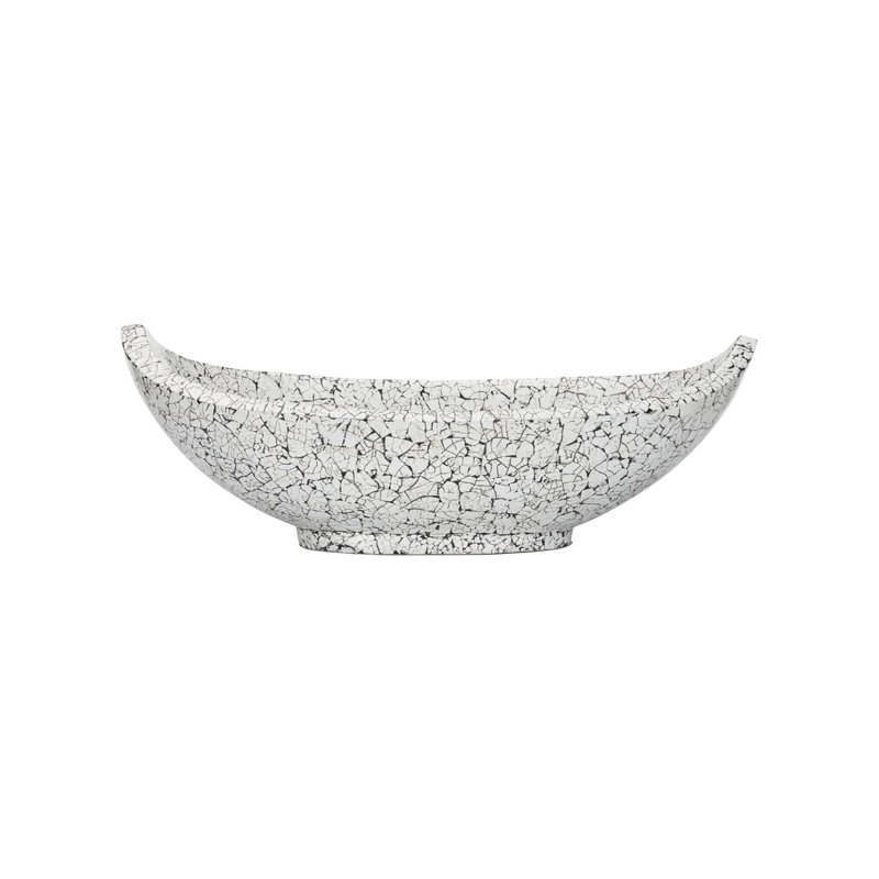 Crackled Long Bowl
