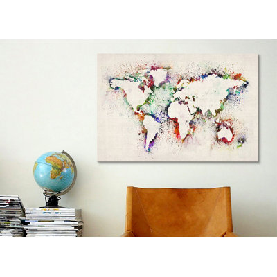 « map splashs », reproduction d’art sur toile multicolore