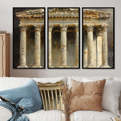 Beige Roman Architectural Gem Monument Photo - Monuments Wall Decor Set