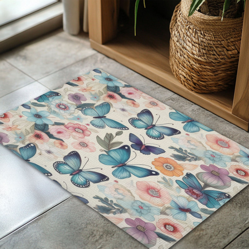Tapis tressé Flutters Blossoms, Rectangulaire 3 pi x 5 pi