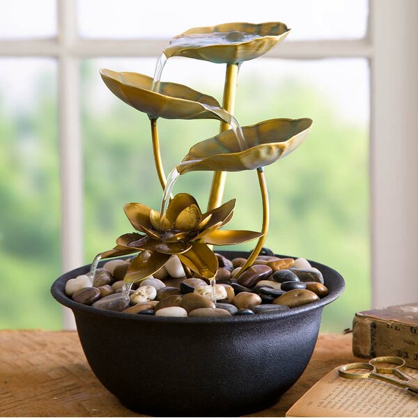 Wind & Weather Metal Weather Resistant Tabletop Fountain & Reviews ...