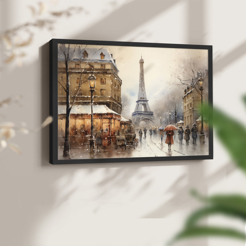 Chirstmas Art-CCCXXII -Framed Print - Restickable, H 11 po x l 14 po, Noir, noir, noir, noir