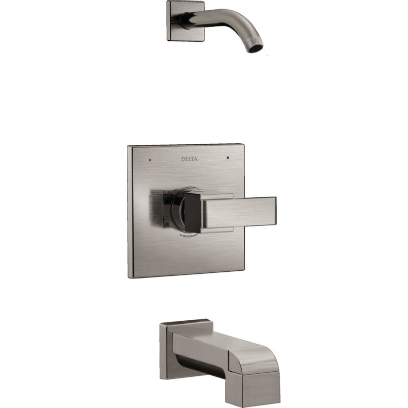 Ara 14 Series Brushed Nickel Tub Shower Faucet Set, Shower Trim Kit, Shower Fixtures, Bathtub Faucet Set, Shower Handle, Stainless (Shower Head and Valve Not Included)